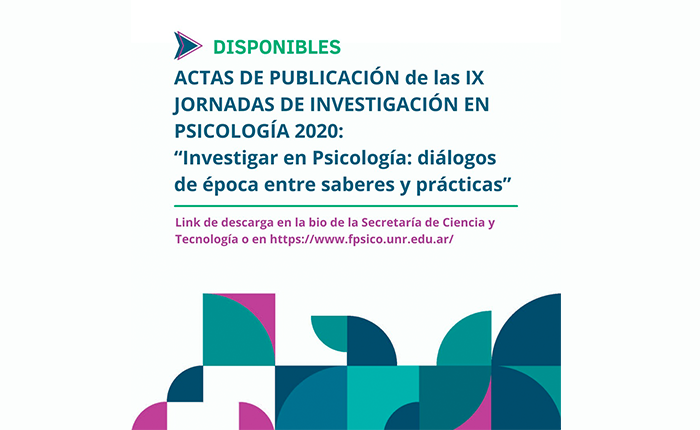Actas de Publicación de las IX Jornadas de Investigación en Psicología