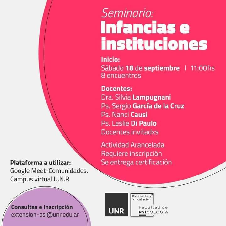Seminario: "Infancias e instituciones"