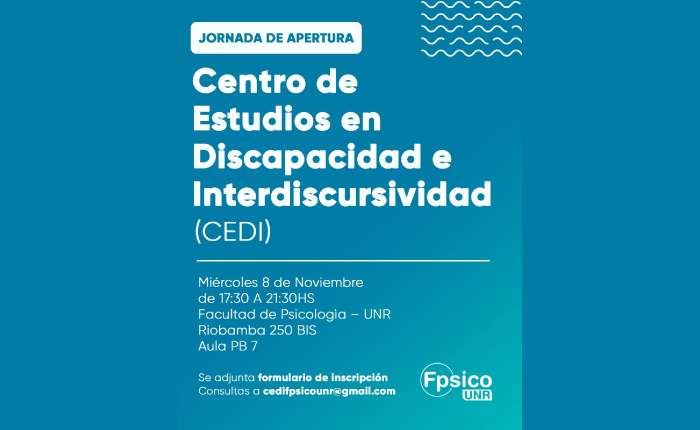 Jornada de apertura. Centro de Estudios en Discapacidad e Interdiscursividad (CEDI)